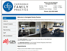 Tablet Screenshot of caringbahfp.com